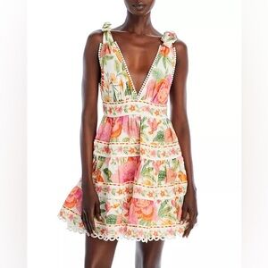 Farm Rio Macaw Bloom Mini Dress